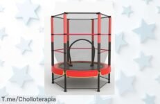 Diversión sin límites: Trampolín portátil para niños, fácil de montar y seguro Asegura la alegría en casa con este ofertón único ¡Compra ya antes que se acabe!