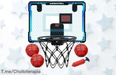 Diviértete a lo grande con la Yimore Canasta Baloncesto Infantil, luces LED y puntuación automática que harán de cada tiro una fiesta ¡Consigue este ofertón antes de que se agote!