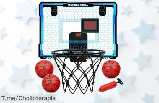 Diviértete a lo grande con la Yimore Canasta Baloncesto Infantil, luces LED y puntuación automática que harán de cada tiro una fiesta ¡Consigue este ofertón antes de que se agote!