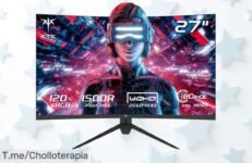 Eleva tu juego al máximo con el KTC Monitor Curvo de 27, disfruta una experiencia nunca vista a precio loco, ¡aprovecha este ofertón y compra ya antes de que se agote!