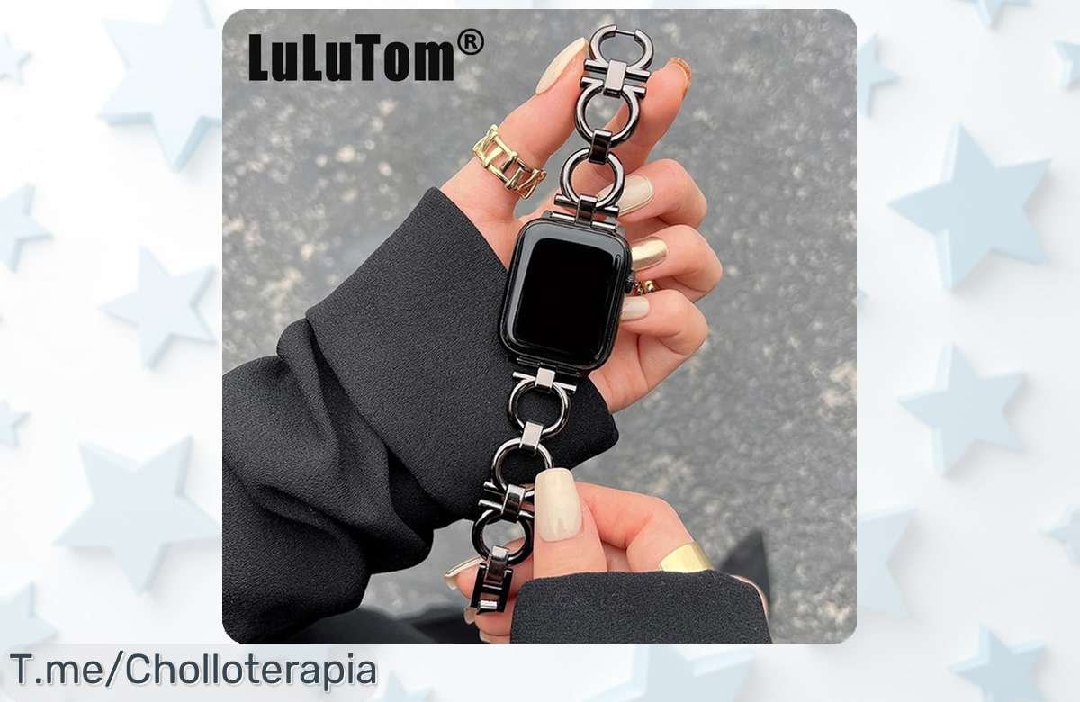 Estrena tu Apple Watch con esta correa de metal, el super chollo que todos quieren; destaca tu estilo y atrapa todas las miradas. ¡Compra ya antes de que se acabe!