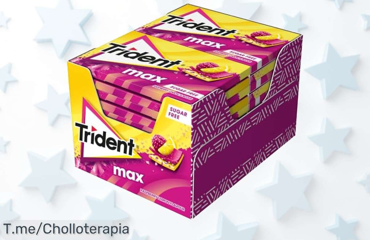 Experimenta el sabor explosivo de Trident Max Raspberry Lemon en un mega paquete de 12, chicles crujientes sin azúcar que cuidan tu sonrisa a precio loco ¡Solo por tiempo limitado!