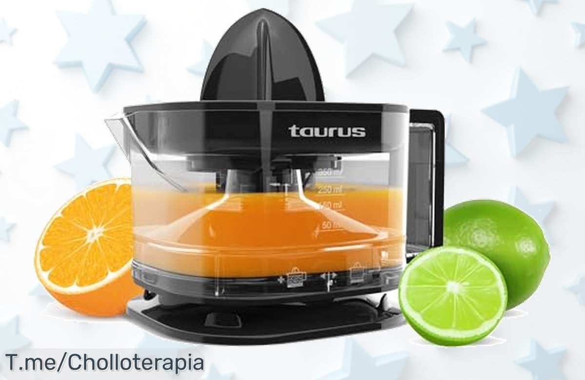Exprime tu frescura con el Taurus TC350, un exprimidor eléctrico mágico y fácil de limpiar. ¡No te pierdas este ofertón imperdible, actúa ya antes que se agote!