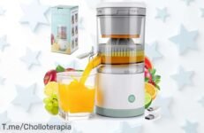 Exprimidor eléctrico portátil a precio loco: disfruta jugos frescos al instante y transforma tu salud con cada sorbo ¡Aprovecha este ofertón antes de que se agote!