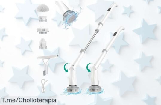 Fregador giratorio PrettyCare a precio loco: 8 cepillos para limpiar fácil y rápido ¡No dejes pasar este super chollo, quedan pocos! Actúa ya antes de que se agote