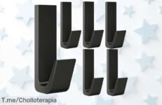 Ganchos para toallas sin taladrar: el super chollo que elevará tu hogar Resistencia increíble y estilo negro mate, ¡no dejes pasar esta oferta limitada de 6 unidades!