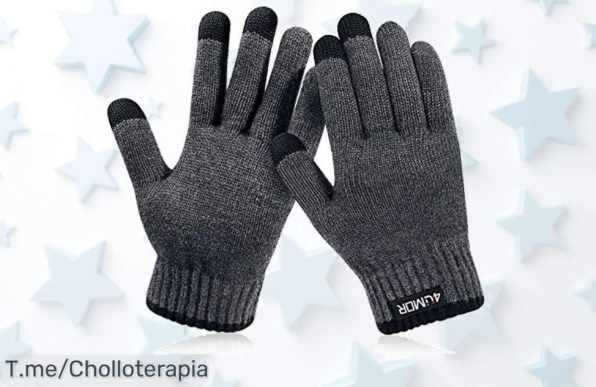Guantes de invierno táctiles a precio loco: mantén tus manos calientes y usa tu móvil sin problemas. ¡Aprovecha este ofertón limitado antes de que se acabe!