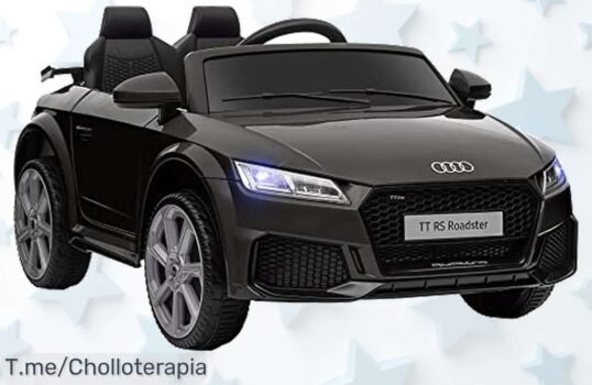 Haz que tu pequeño sienta la adrenalina de ser un piloto con este Audi TT eléctrico, ¡diversión a precio loco! Compra ya antes de que se acabe esta oferta única
