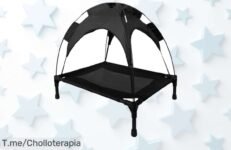 Haz que tu perro tenga la siesta perfecta con nuestra cama elevada portátil ¡Con toldo impermeable! Aprovecha este ofertón único y llévatela a casa ya, el stock vuela