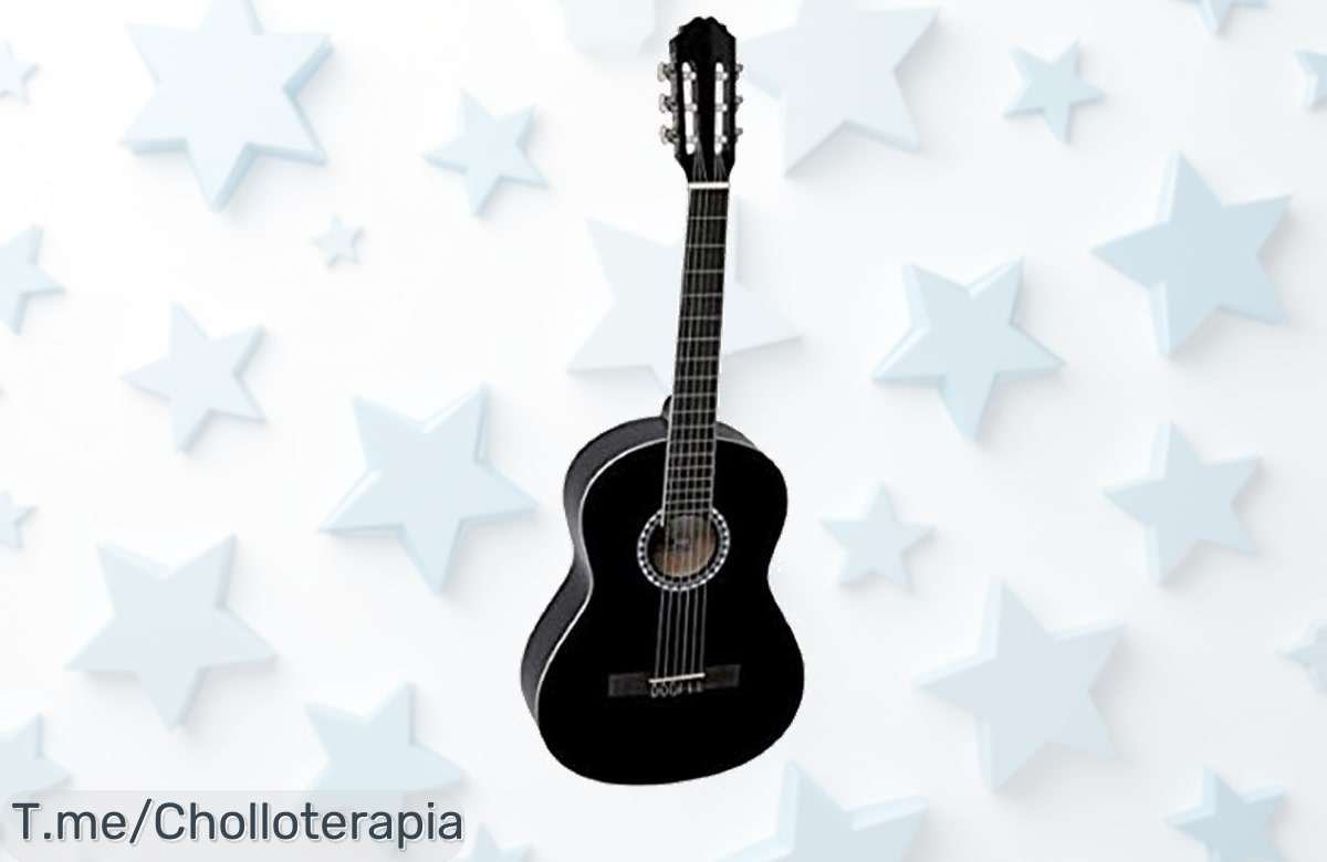 Haz sonar tu pasión con la guitarra clásica Black Plus 3/4: sonido espectacular y diseño atractivo a un precio loco, ¡aprovecha este ofertón antes que se agoten!