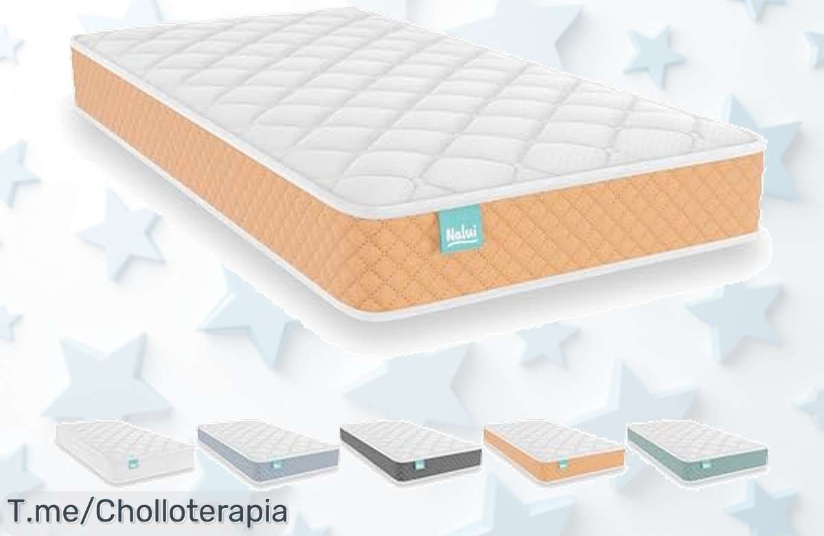 Haz sonreír a tu bebé con el colchón Nalui: soporte perfecto para su crecimiento y sueño seguro en un ofertón exclusivo. ¡Transforma sus noches hoy mismo, se agota rápido!