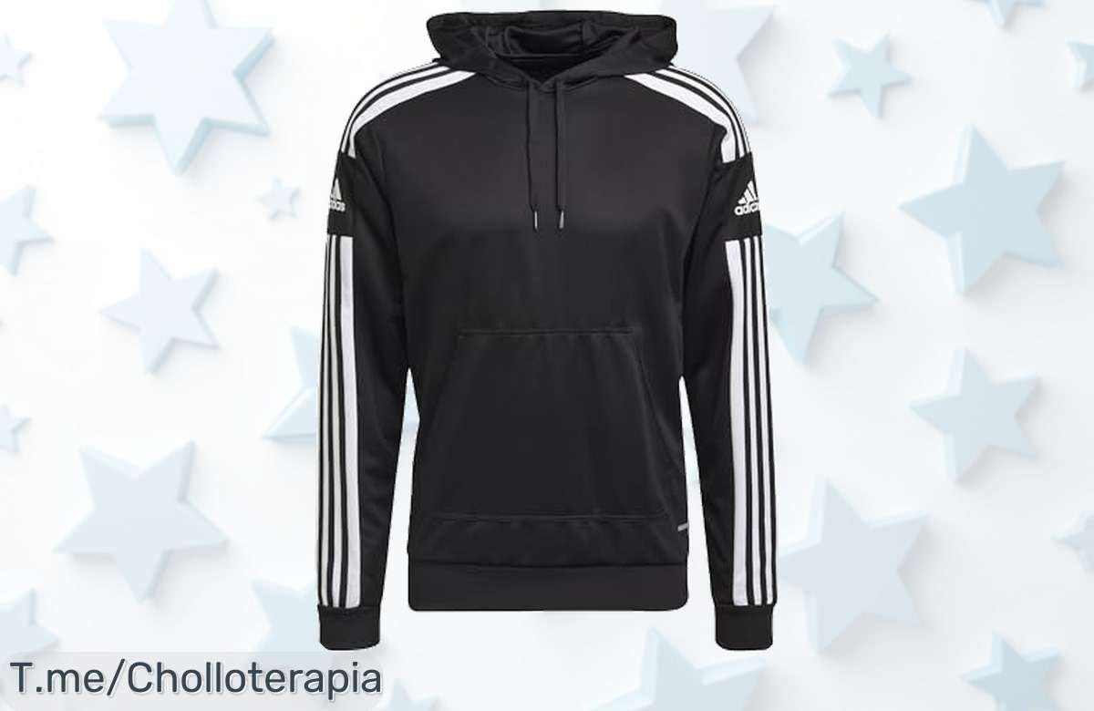 Hazte con la adidas Squadra 21 Hoodie y disfruta de su tejido transpirable mientras luces genial, aprovecha este super chollo antes de que se agoten ¡actúa ya!