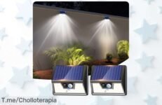Ilumina Tu Jardín Con La Luz Solar LED De Sensor Y 3 Modos, Seguridad Total A Un Precio Loco ¡Aprovecha Este Ofertón Único Antes Que Se Agote!