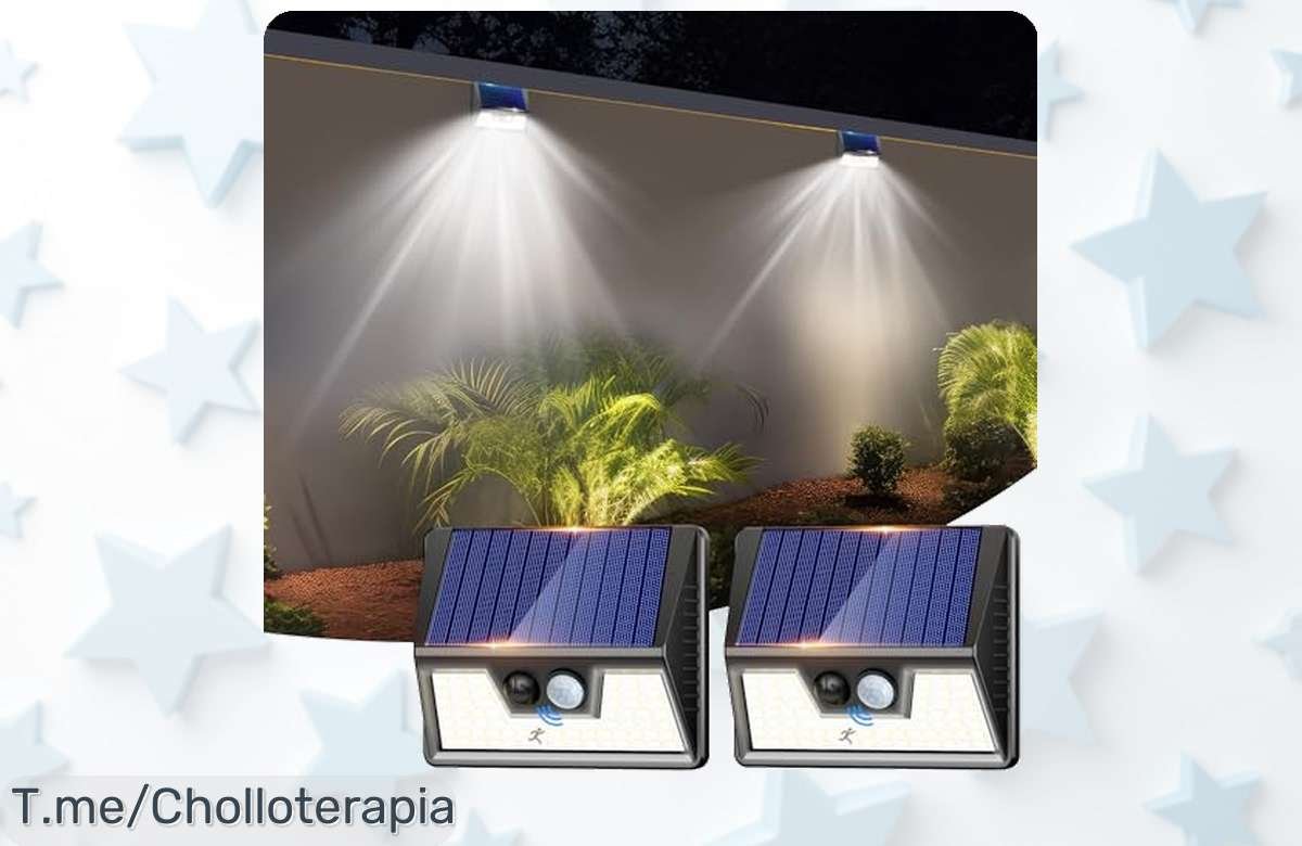 Ilumina Tu Jardín Con La Luz Solar LED De Sensor Y 3 Modos, Seguridad Total A Un Precio Loco ¡Aprovecha Este Ofertón Único Antes Que Se Agote!