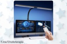 Ilumina tu espacio con la lámpara LED Tyonto a un precio loco, regulable y control remoto ¡obtén un descuentazo y haz que tu mesa brille antes de que se agote!
