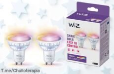 Ilumina tu hogar con las bombillas WiZ inteligentes: ¡16 millones de colores y control por voz en un pack de 2 a un precio loco! Aprovecha este ofertón antes que se acabe