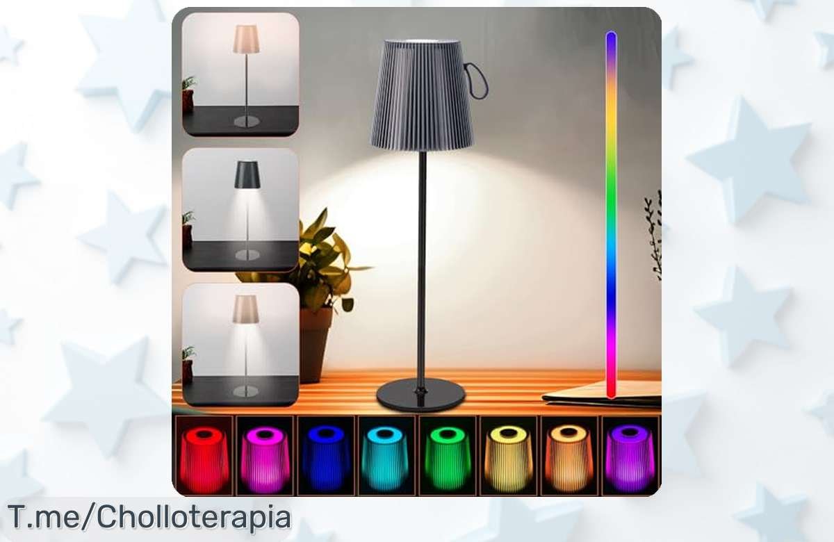Ilumina tu vida con la lámpara inalámbrica más versátil y resistente al agua, un super chollo que transformará cualquier rincón. ¡Compra ya antes de que se agote!