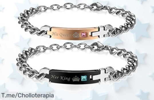 Impulsa tu amor con pulseras pareja en negro y oro rosa, ¡diseño espectacular que deslumbrará! Aprovecha este ofertón exclusivo y sorprende hoy mismo a tu ser querido