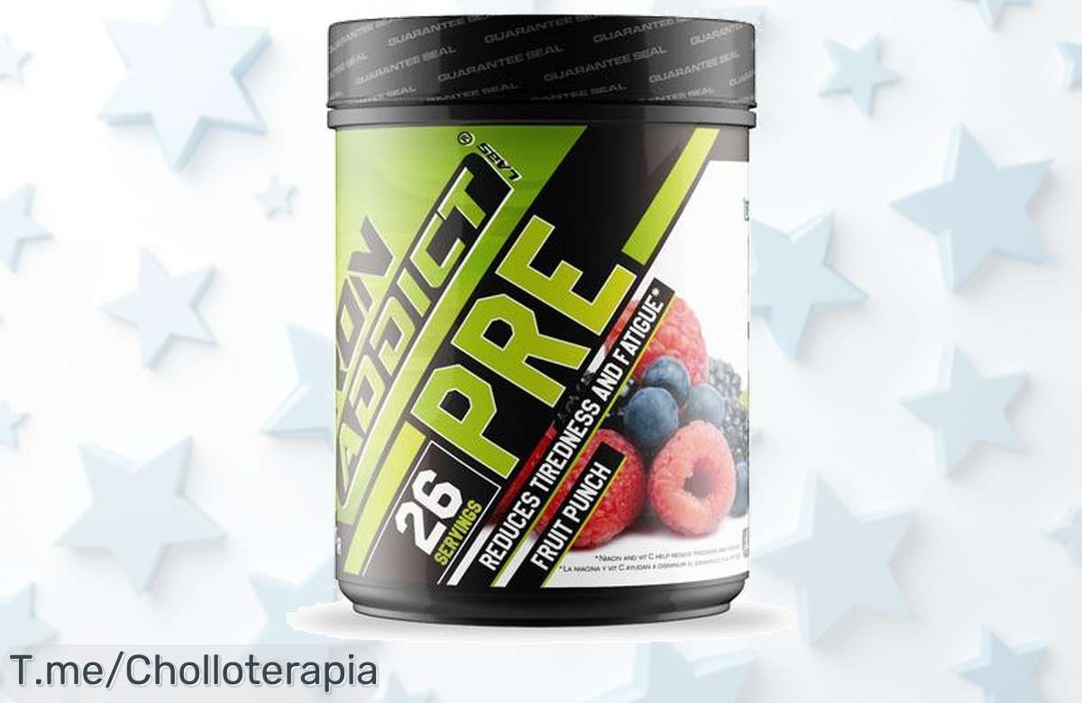 Impulsa tu entrenamiento con Addict PRE, el pre-entrenador que te dará energía como nunca. Aprovecha este ofertón único y potente antes de que se agote. ¡Compra ya!