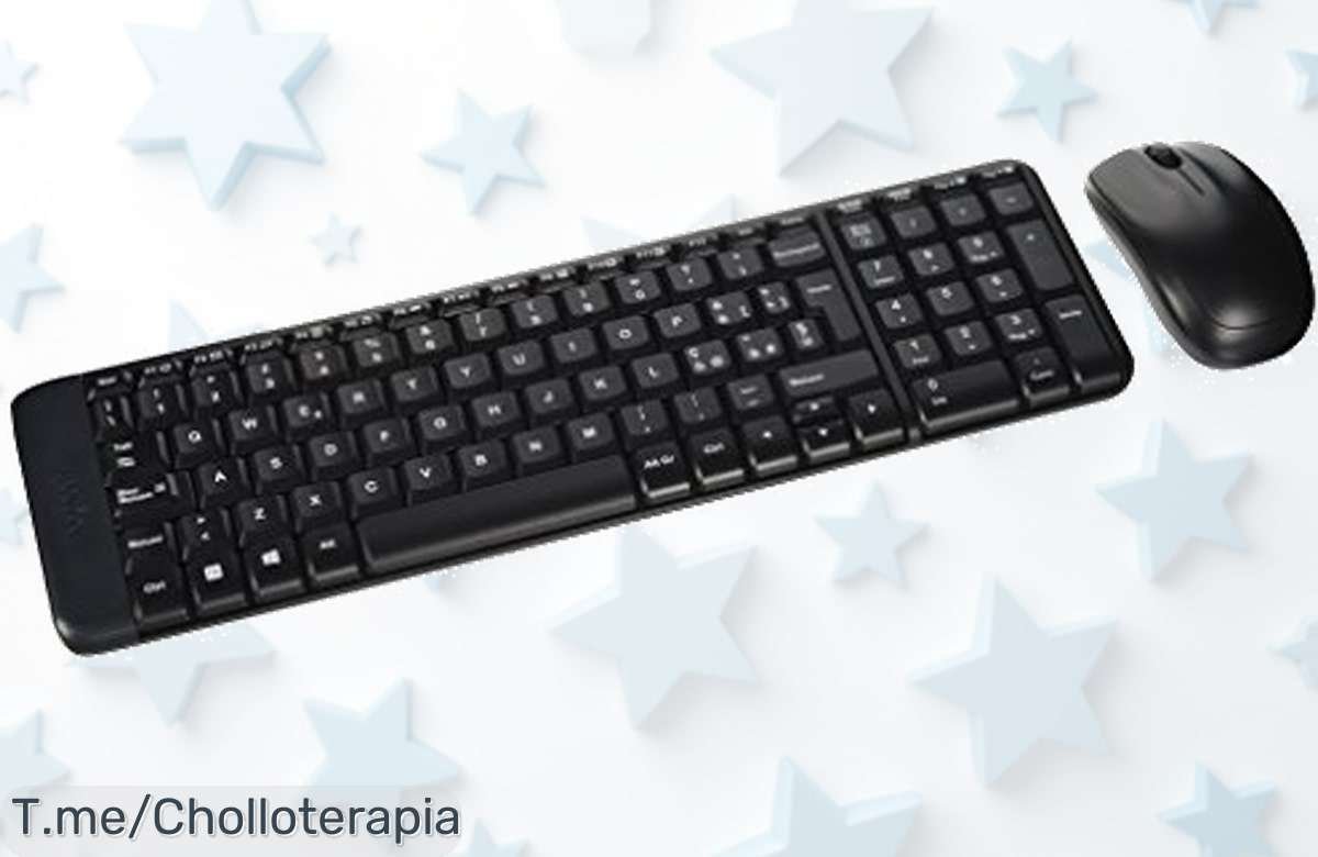 Impulsa tu escritorio con el Logitech MK220 Combo: teclado compacto y ratón que duran hasta 24 meses sin pilas. Super chollo, ¡aprovecha esta oferta limitada ya!