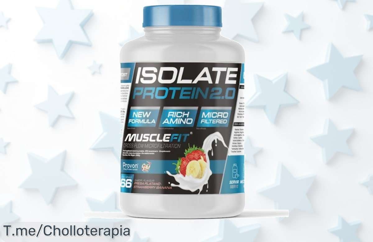 Impulsa tus músculos con Isolate Protein CFM 2kg a precio loco, rápida absorción para más energía y definición ¡No pierdas este super chollo, actúa ya antes de que se acabe!