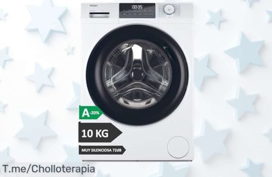 Lavadora Haier IPro 10KG: Super chollo con motor inverter que lava en silencio y elimina bacterias No pierdas esta oferta volando, ¡compra ahora antes que se acabe!