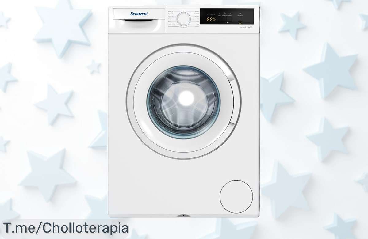 Lavadora frontal BENAVENT LBVC6: ¡Con 6kg de capacidad y 15 programas, es un ofertón que no puedes dejar pasar! Aprovecha esta oportunidad brillante antes de que se agote.
