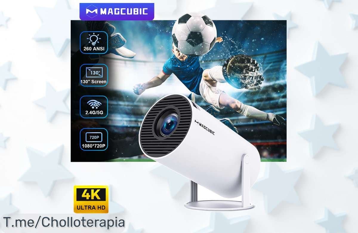 Lleva el cine a tu patio con el proyector Magcubic HY300 Pro 4K y Android 11, ¡super chollo! Disfruta de noches inolvidables. Aprovecha esta oferta limitada ahora mismo.