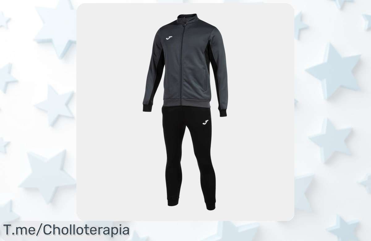Llévate el chándal Joma Derby a un precio loco y destaca con estilo antracita y negro. No te pierdas este super chollo, ¡compra ya antes de que se agote!