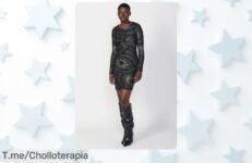 Luce espectacular y brilla en tu próximo evento con el vestido midi negro de Koroshi a un precio loco, ¡aprovecha esta oferta limitada antes que se agote!
