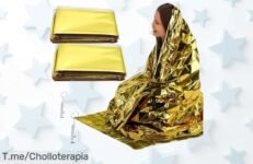 Manta térmica BAOSROY: el super chollo que te protege del frío y la lluvia, ideal para emergencias ¡Hazte con ella antes de que se agoten!