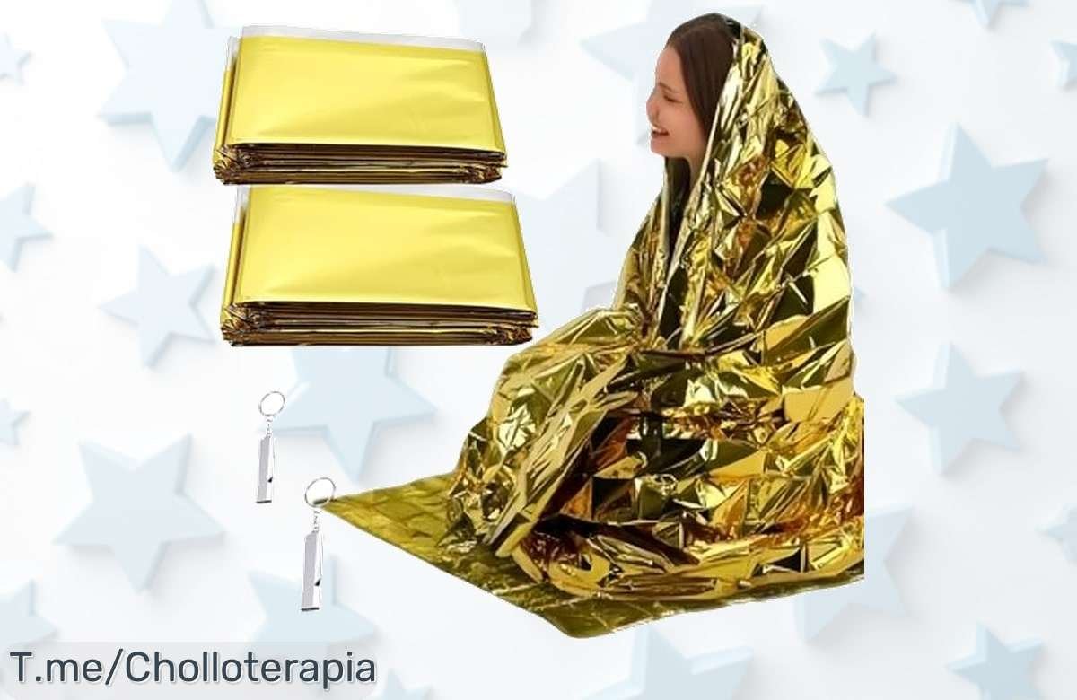 Manta térmica BAOSROY: el super chollo que te protege del frío y la lluvia, ideal para emergencias. ¡Hazte con ella antes de que se agoten!
