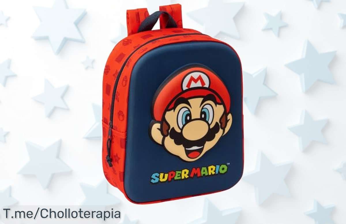 Mochila Super Mario 3D a precio loco: ligera, resistente y con diseño exclusivo para aventuras. ¡No te pierdas este ofertón! ¡Compra ya antes de que se acaben!