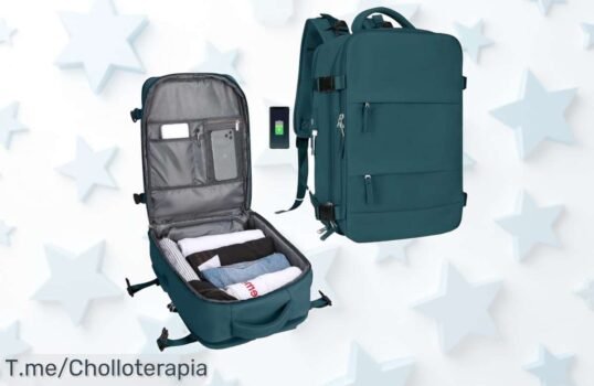 Mochila de viaje increíble: espaciosa, impermeable y con puerto USB ¡No te pierdas este chollazo, las unidades vuelan! Compra ahora y viaja sin preocupaciones