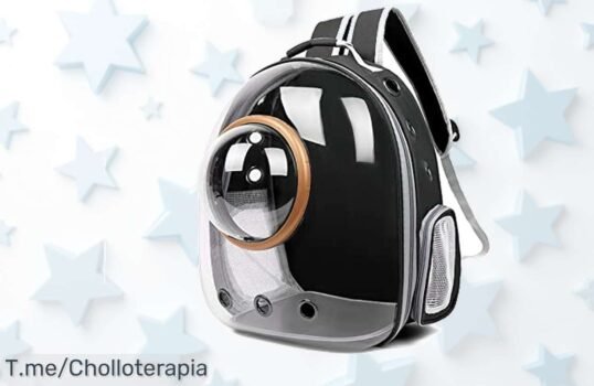 Mochila para Gatos Galatée: Super Chollo con Diseño Ventilado y Seguridad Total, Perfecta para Aventuras Increíbles ¡Compra Ahora Antes de Que Se Agoten!