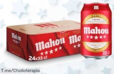¡No Te Pierdas Este Ofertón Único de Mahou 5 Estrellas! Pack de 24 Latas a Precio Loco para Disfrutar con Amigos ¡Compra Ahora y Celebra Momentos Inolvidables!