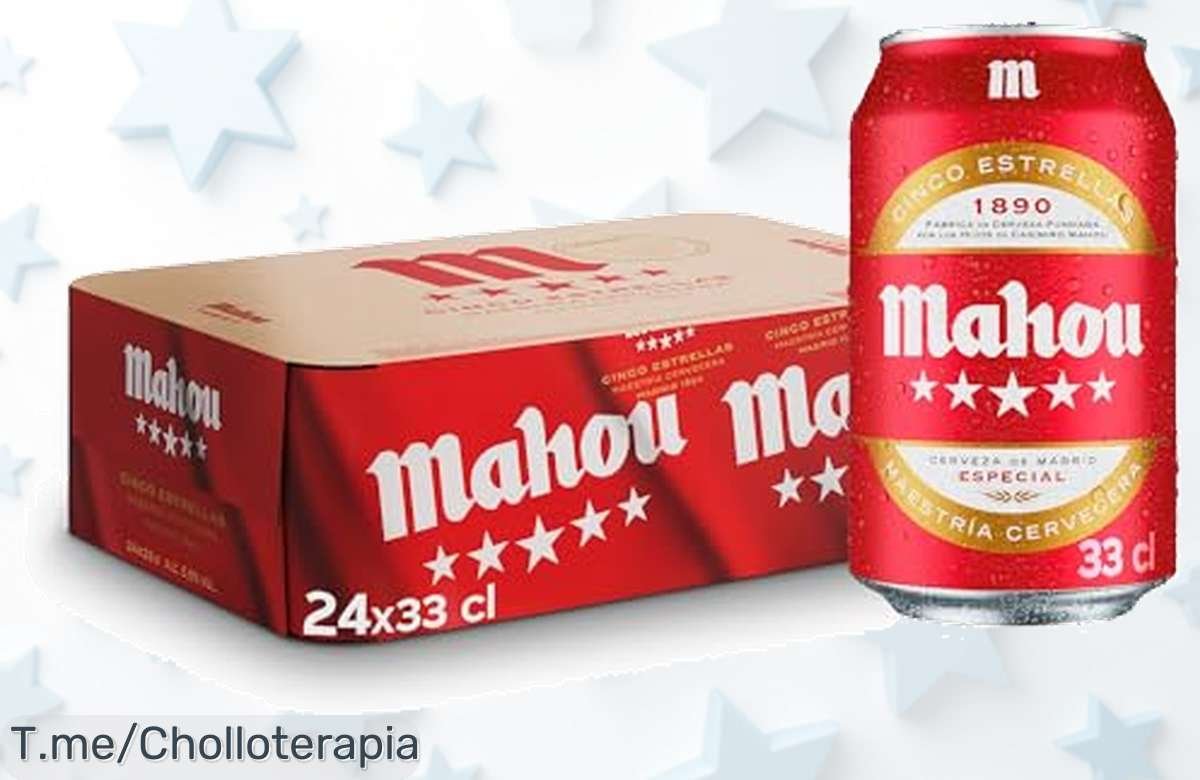 ¡No Te Pierdas Este Ofertón Único de Mahou 5 Estrellas! Pack de 24 Latas a Precio Loco para Disfrutar con Amigos. ¡Compra Ahora y Celebra Momentos Inolvidables!