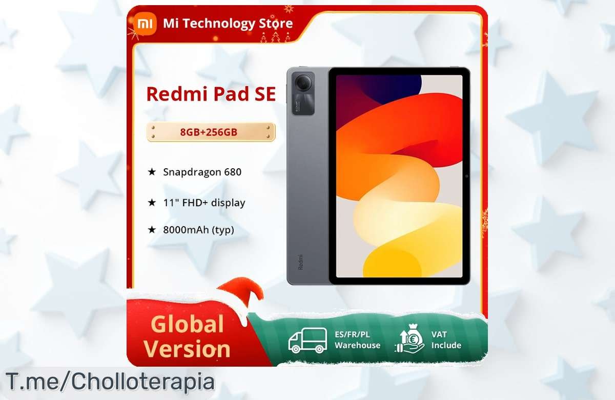 No te pierdas el super chollo: Xiaomi Redmi Pad SE de 11 pulgadas y pantalla FHD, ¡una batería monstruosa que aguanta todo! Oferta limitada, compra ya antes de que se agote.