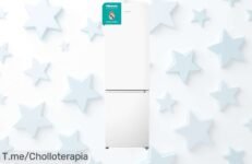 No te pierdas este ofertón: Frigorífico Hisense Combi, con 269L de pura capacidad y diseño adaptable ¡Aprovecha este super chollo antes que desaparezca!