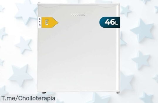 Nunca habías visto un frigorífico mini tan impresionante: ¡46L de capacidad, diseño blanco moderno y puerta personalizable a un precio loco! ¡Aprovecha este super chollo antes que se acabe!