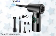 Plumero de Aire Comprimido Portátil a Precio Loco: Limpia tu teclado en un segundo y dile adiós al polvo Oferta limitada, ¡hazlo tuyo antes que se agote!