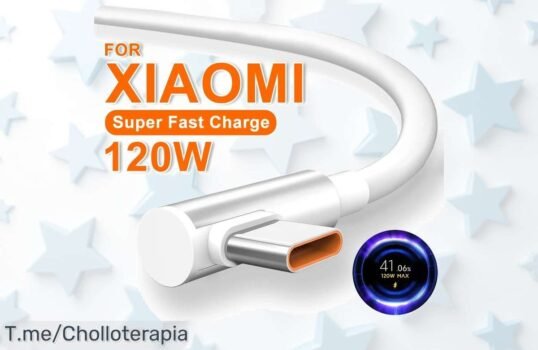 Potencia tu carga con el cargador rápido de 120W para Xiaomi a precio loco, acelera tu día y no te quedes sin esta oferta única, compra ya antes que se agote