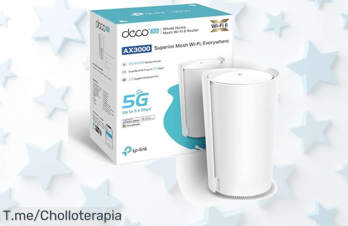 Potencia tu internet con el TPLink Deco X30005G LTE, conexión 5G ultrarrápida para un streaming sin interrupciones, ¡aprovecha este ofertón limitado y compra ya!