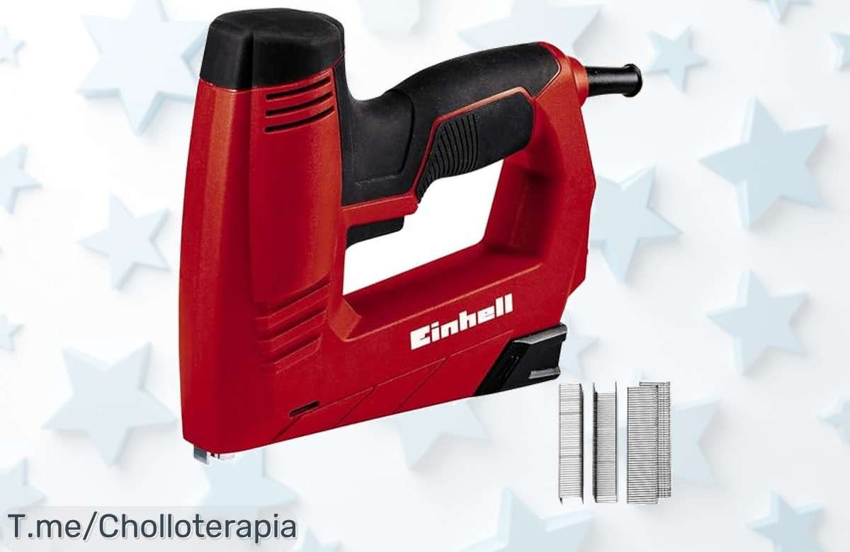 Potencia tus proyectos con la Grapadora Eléctrica Einhell TCEN 20 E, ¡con preselección electrónica y seguridad máxima! Aprovecha este ofertón a un precio loco, compra ya antes que se agote.
