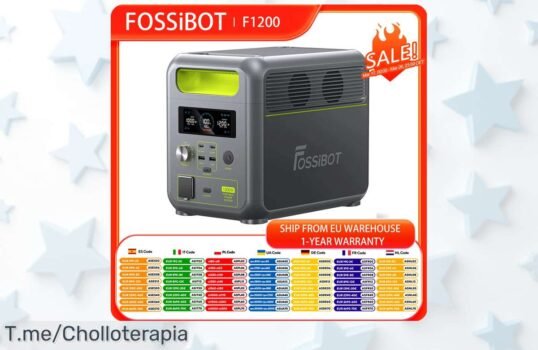 Potente FOSSiBOT F1200 a precio loco: 1024WH de energía, 7 puertos y modos LED ¡No pierdas esta oportunidad única! Compra ahora antes de que se agoten