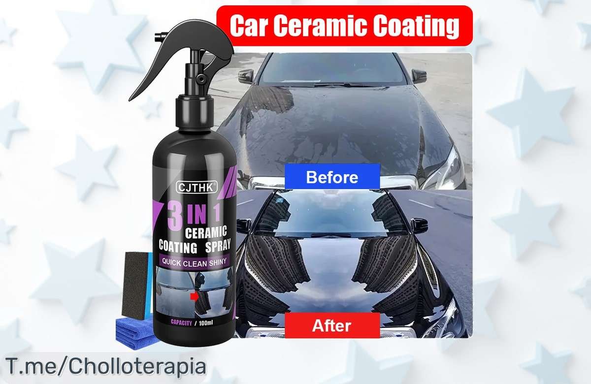 Protege tu auto con nuestro revestimiento nano de cerámica, una capa mágica que lo hace brillar y repele el agua. ¡Aprovecha este super chollo antes de que se agote!