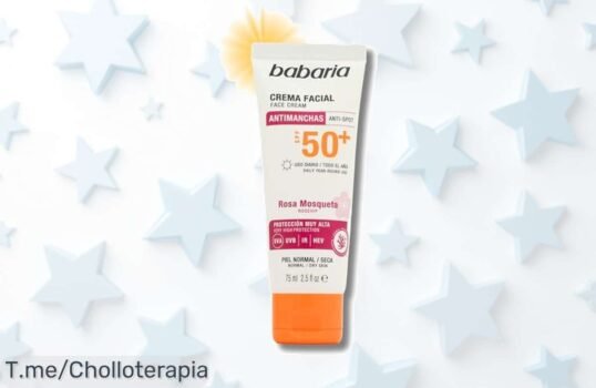 Protege tu piel con Babaria: Crema Solar Facial 50 Rosa Mosqueta, hidratación y manchas fuera en un super chollo que no puedes dejar pasar, ¡compra ya antes de que se agote!