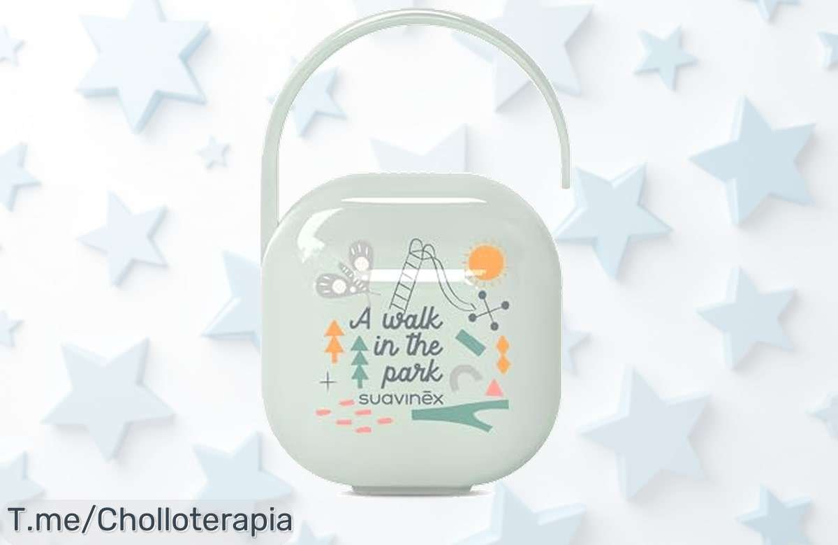 Protege tus chupetes con el Portachupete Suavinex, un super chollo que organiza y cuida. No dejes pasar este ofertón único antes de que se agote. ¡Compra ya!