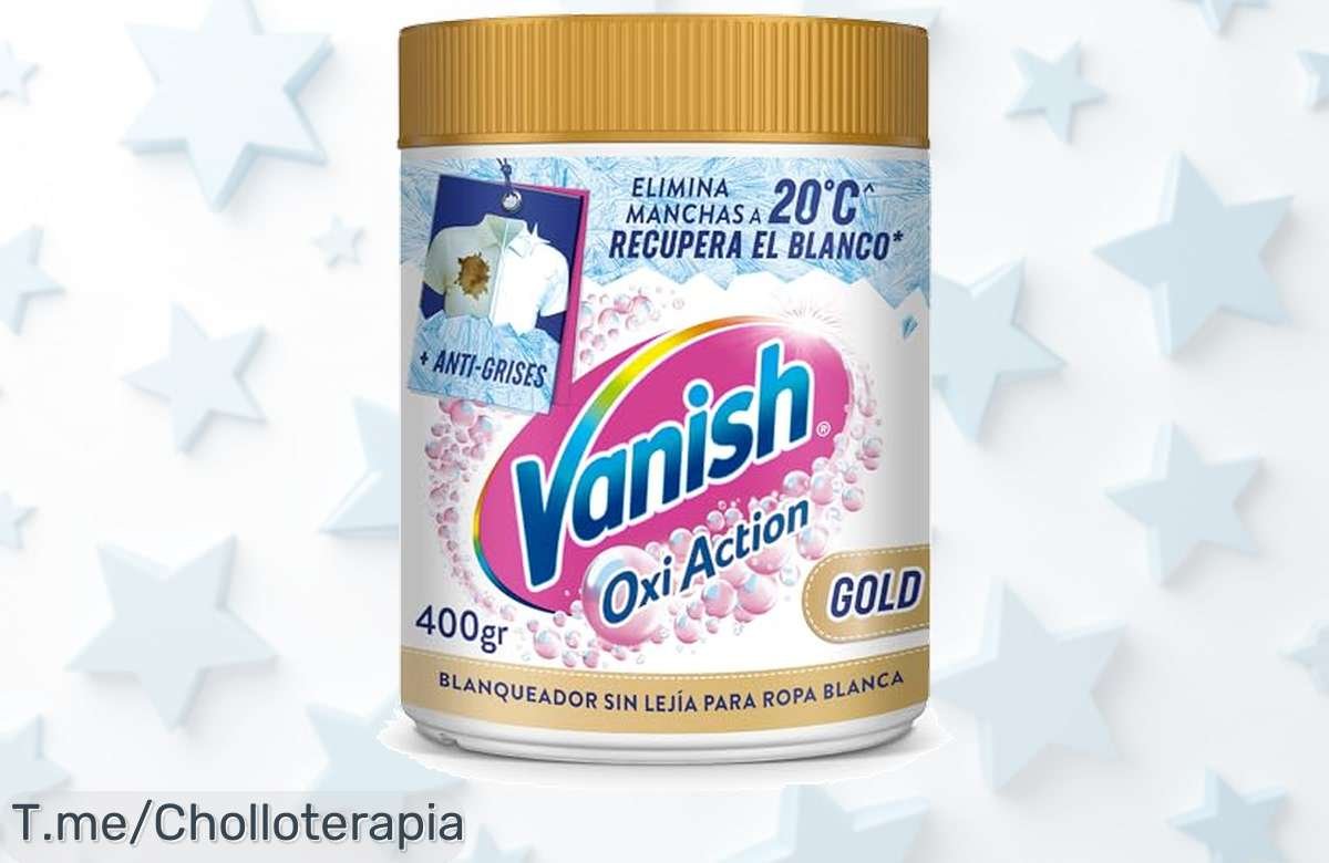 Recupera el blanco de tu ropa en un santiamén con Vanish Oxi Action, sorpréndete con cada lavado y aprovecha este chollazo antes que se agote, ¡hazlo tuyo ya!