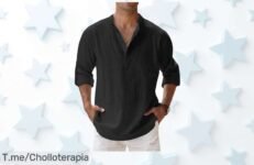 Renueva tu estilo con nuestras camisas de algodón y lino, look fresco para cada día a precio loco; ¡actúa ya antes que se agoten, no te lo pierdas!